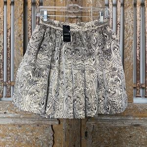 BEBE CUPCAKE JACQUARD SKIRT 4 NEW METALLIC